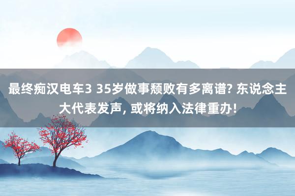 最终痴汉电车3 35岁做事颓败有多离谱? 东说念主大代表发声